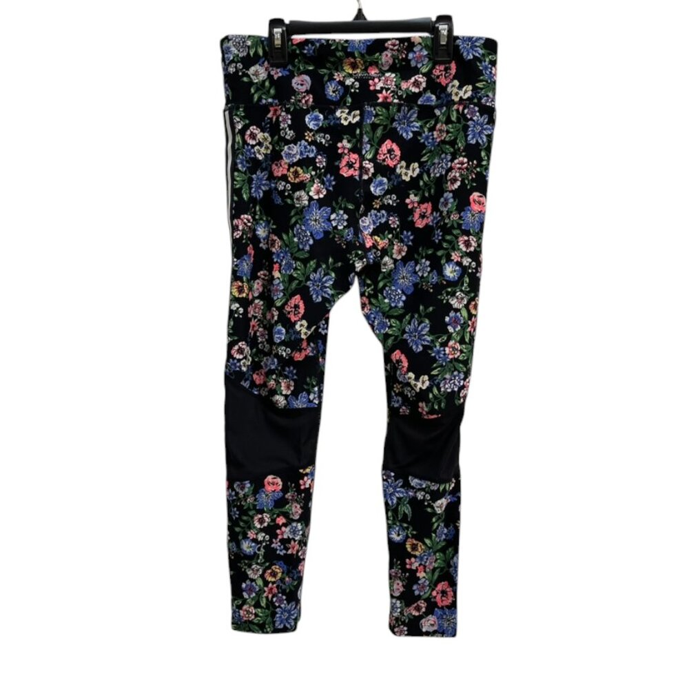 Calvin Klein Performance Women’s Yoga Fitness Leggings Black Floral Mesh Panel L - Picture 4 of 8
